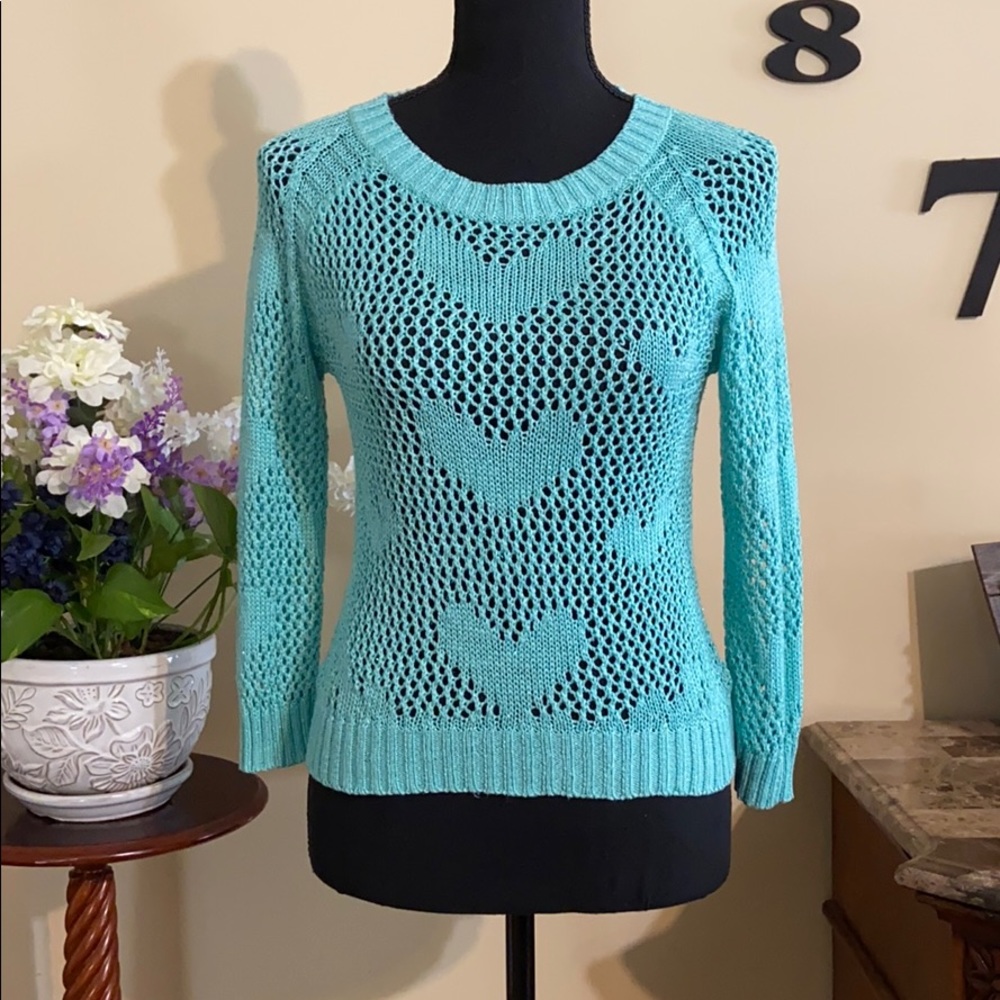 Arizona Jean Green Crochet Top